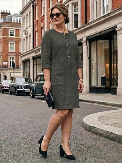 Irina - Classe Intemporelle : Robe en Coton