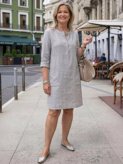 Irina - Classe Intemporelle : Robe en Coton