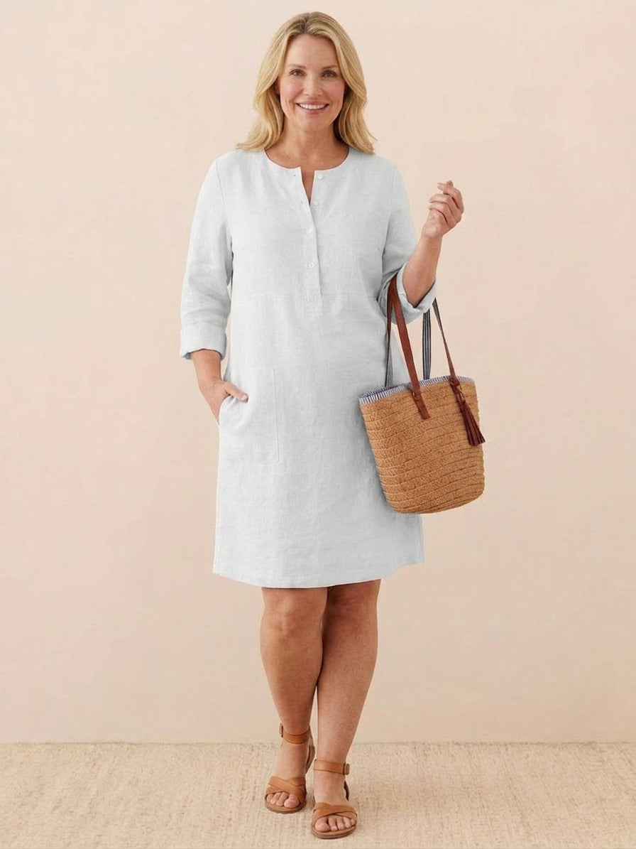 Irina - Classe Intemporelle : Robe en Coton