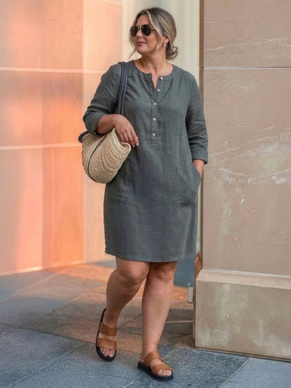 Irina - Classe Intemporelle : Robe en Coton