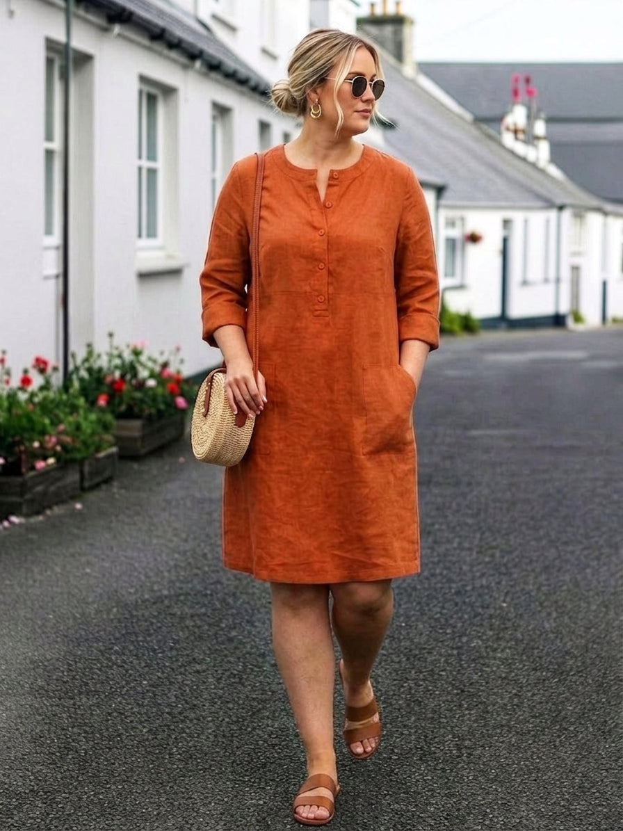 Irina - Classe Intemporelle : Robe en Coton