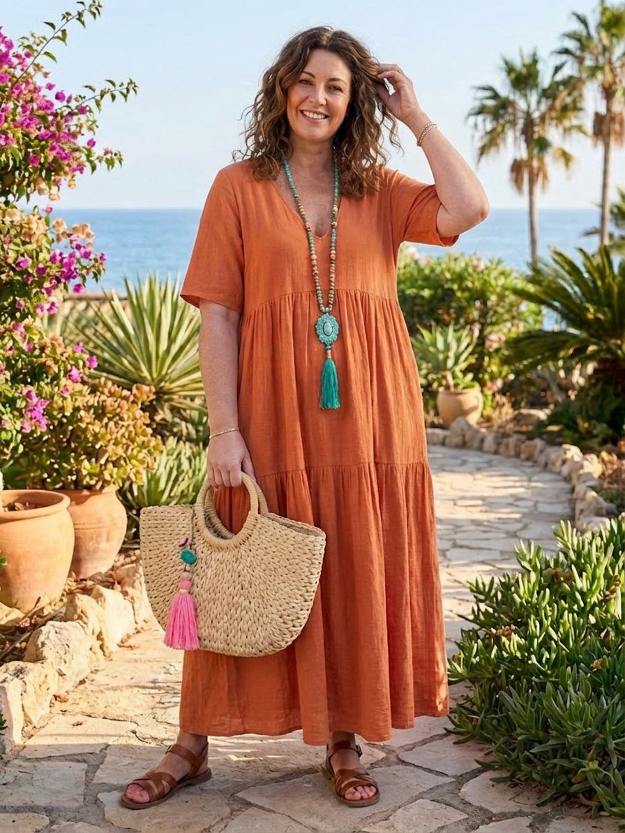 Perdita - Robe Maxi à Col V