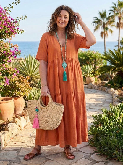 Perdita - Robe Maxi à Col V