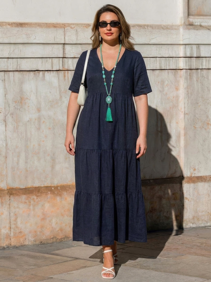 Perdita - Robe Maxi à Col V