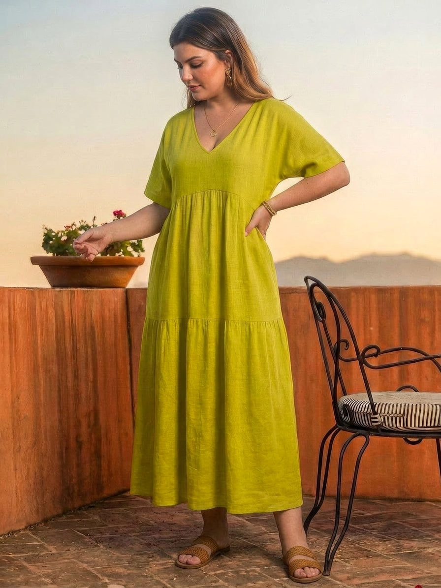 Perdita - Robe Maxi à Col V