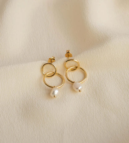 Boucles Cleo en perles naturelles