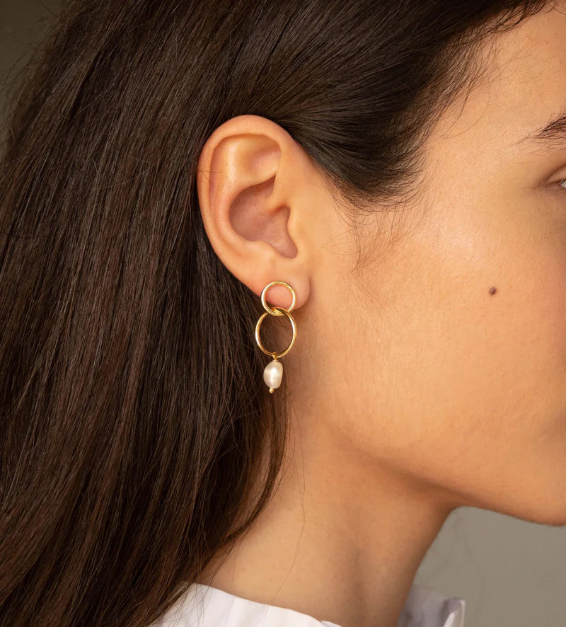Boucles Cleo en perles naturelles