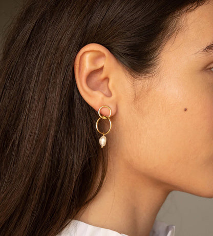 Boucles Cleo en perles naturelles