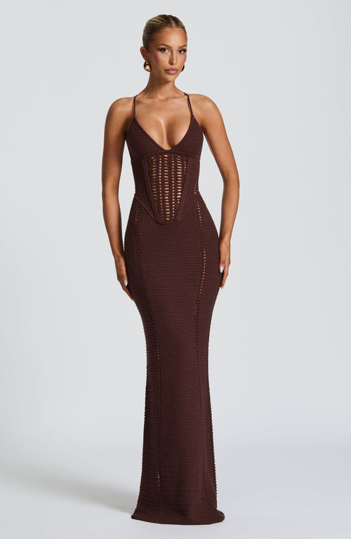 Robe Maxi Monroe - Marron Prune