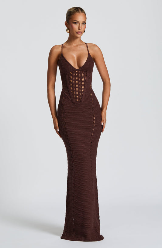 Robe Maxi Monroe - Marron Prune
