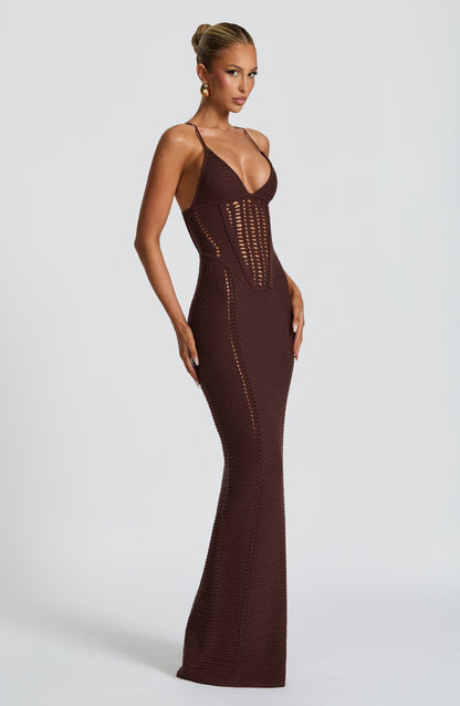 Robe Maxi Monroe - Marron Prune