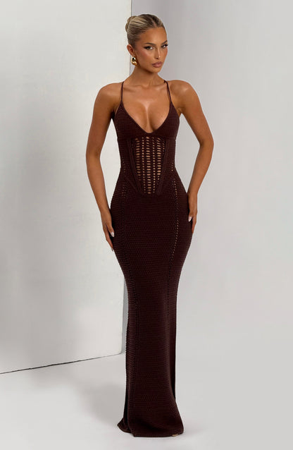 Robe Maxi Monroe - Marron Prune